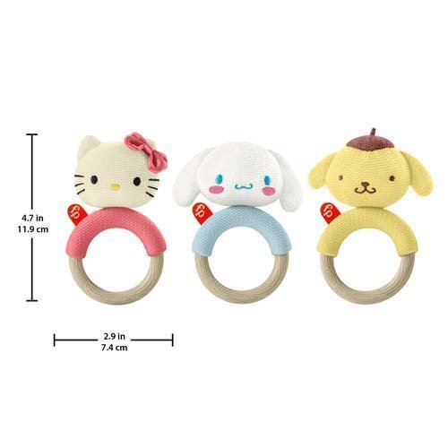 Sanrio Figuren Kauen Beißring Kauspielzeug Weich Strick Plüsch Sanrio Baby - Bild 7 von 12