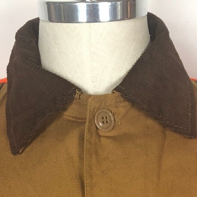 Vintage American Field Hunting Jacket Mens L Safety Orange Duck