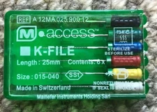 Dentsply Maillefer K-File Endodontic Dental Files 015-040 25mm
