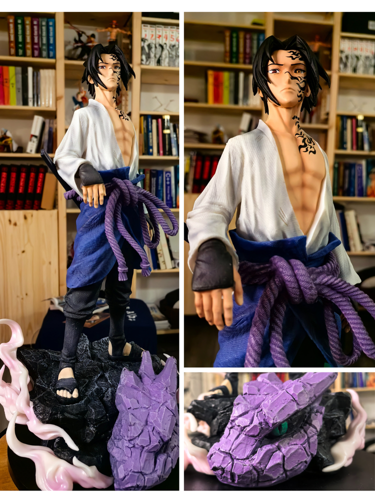 Naruto Sasuke Uchiha Figure, 42 cm Anime Statue GK 1/6 Scale Matte Finish
