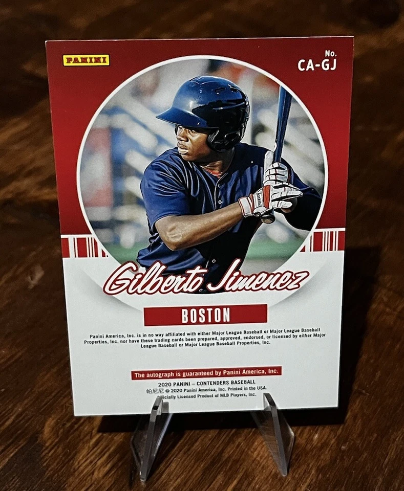 Gilberto Jimenez 2020 Contenders PROSPECT AUTO Red Sox Autograph Rookie - Image 2 of 3