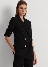 Lauren Ralph Lauren Women's Double-Breasted Wool Crepe Blazer. Sz 4 . 345 Value