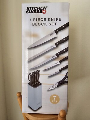 Kitchen Suisse 7 piece knife block set | eBay