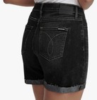 NWT Calvin Klein Jeans Ladies' Roll Cuff Denim Shorts, (Black Sand, 6) — photo 3