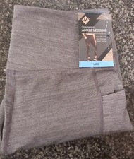 NWT Member's Mark Women's Mesh Detail Compression Ankle Legging w/ Pockets Sz L