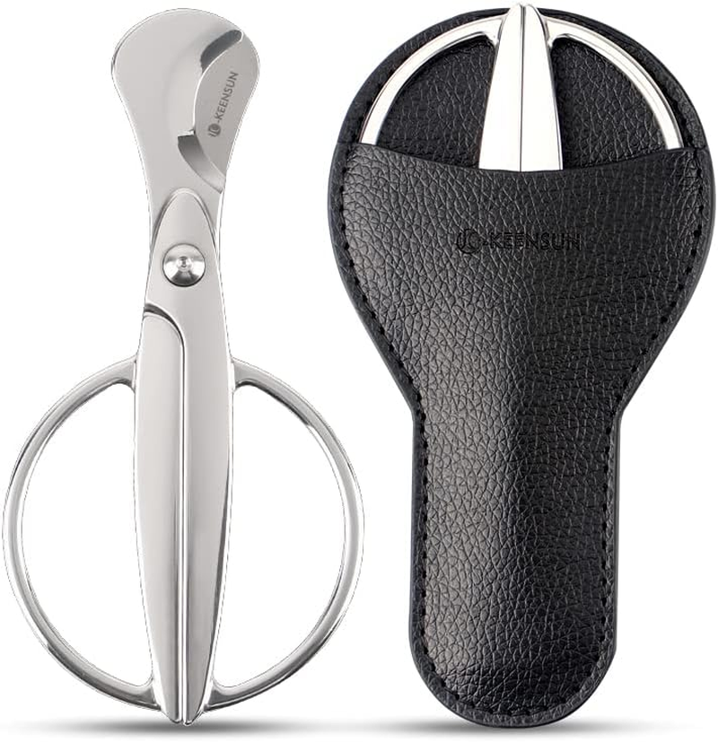 Stainless Steel Guillotine Cigar Cutter with Double Blades for Straight Cut-image