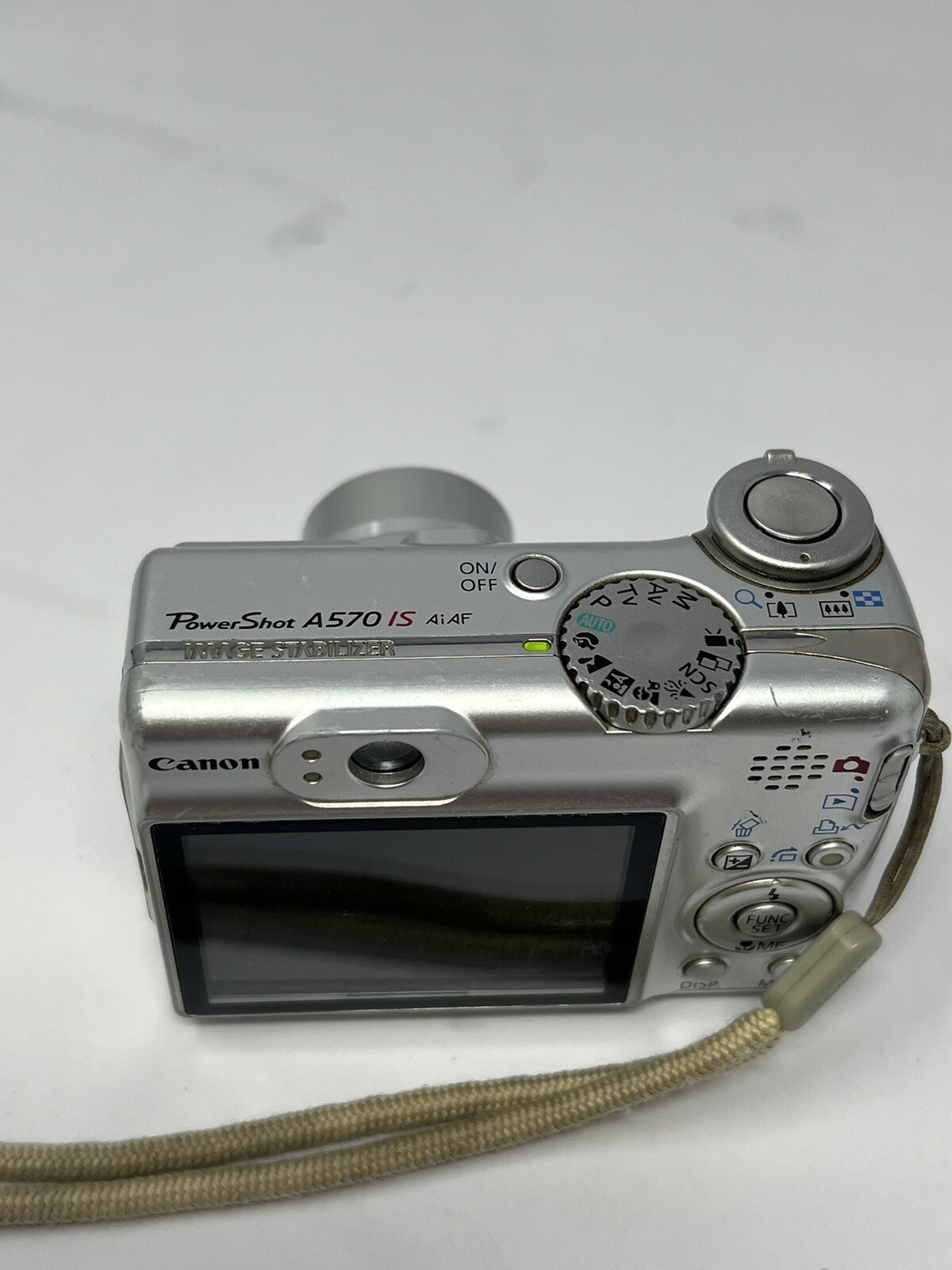 CANON PowerShot A570 IS Digital Camera Silver FOR PARTS ONLY “Change
