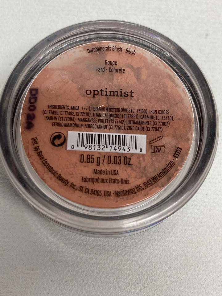 BareMinerals Optimist Blush, Discontinued - Hard to Find .03oz/.85gr SEALED NEW - Image 2 of 2