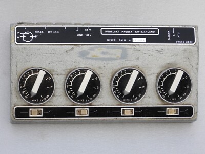 KUDELSKI PAUDEX SWITZERLAND 4-CHANNEL BM II MIXER FOR NAGRA RECORDERS NO 661921
