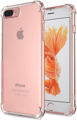 Coque iPhone 7 iPhone 8 Slim Silicone Transparent TPU Effacer Respirant Placage Pare-chocs Couverture arrière Cas de téléphone DESCHE-Golden 