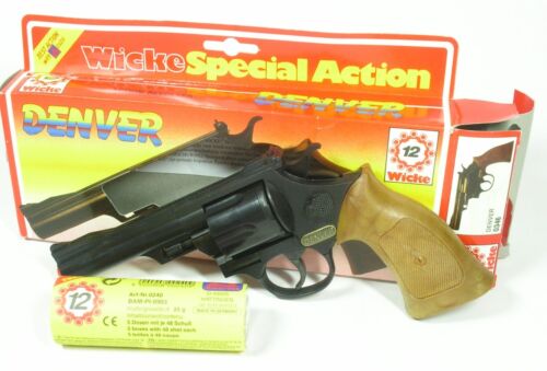 12-Schuss Revolver Denver m. Munition Fasching Karneval Wicke 0346 TOP OVP 2 - 第 1/1 張圖片