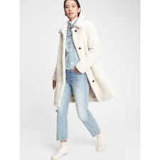 Gap Women's Faux Fur Sherpa/teddy Overcoat