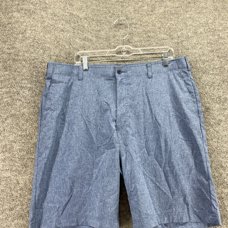 Ben Hogan Shorts Men 40 Blue Mid Rise Flat Front Bermuda Straight Regular Fit - Image 3 of 4