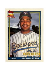 Excellent: Vintage 1991 topps Traded Franklin Stubbs Milwaukee Brewers Card