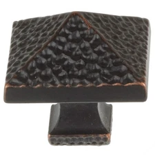GlideRite 1-1/8" Square Pyramid Cabinet Drawer Knob Oil Rubbed Bronze 5432-ORB-1