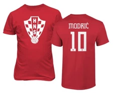 Croatia Soccer #10 Luka Modric World Football Fans Adult and Youth T-Shirt