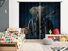 3D Elephice Cooper A37 Blockout Photo Curtain Fabric Window Vincent Zoe