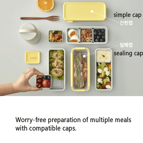 LocknLock DOSILOCK Professional Lunch Box 4 Containers - Spoons, Chopsticks - Picture 6 of 12