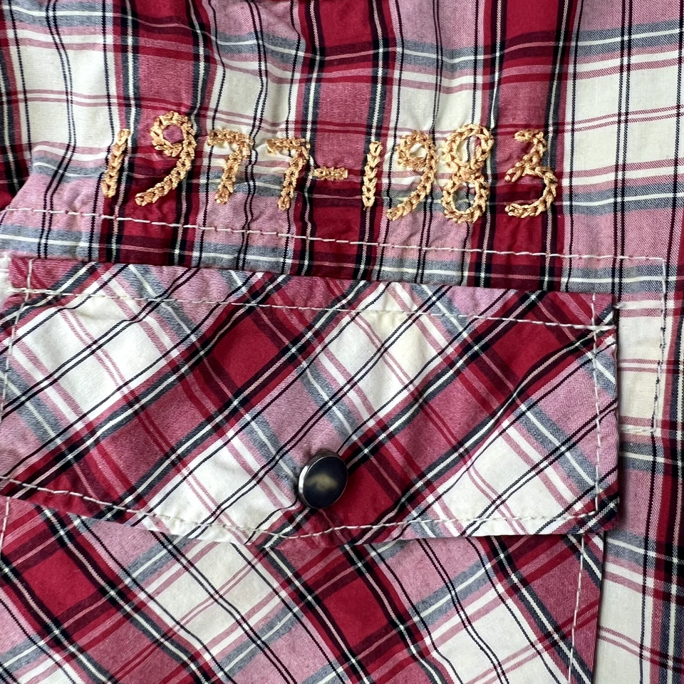 Scotch & Soda Pearl Snap Chicago shirt Button up long sleeve Size XL checkered - image 4 of 4