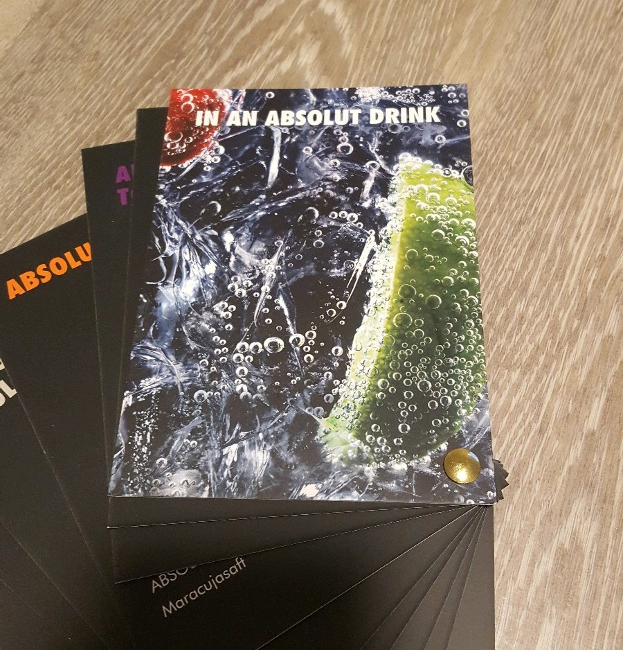 Absolut Vodka - In An Absolut Drink Rare cocktail cards drink recipies flavors