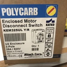 Altech Corp. 3 Pole 25A 600V Motor Disconnect Switch KEM325UL