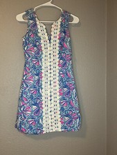 Lilly Pulitzer Target Dress My Fans Size 2 Shift Sleeveless Mini Lace Beach (A17
