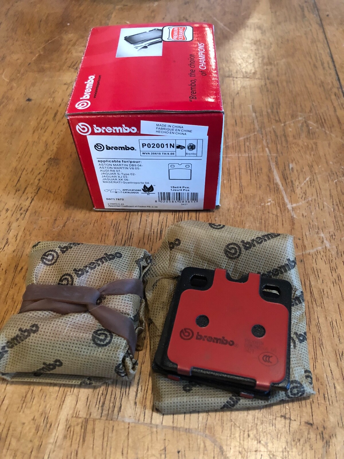 Brembo Rear Premium NAO Ceramic Brake Pad Set For Audi R8 Jaguar XKR XJR S-Type
