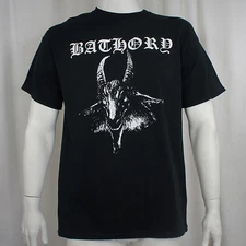 BATHORY - Classic Goat Pentagram T-Shirt - Size Large - L - Black Metal NEW