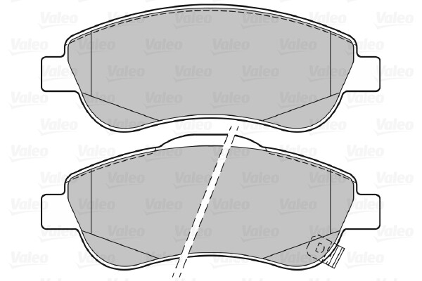 Kit de plaquettes de frein Valeo 301901 anti-bruit pour un freinage à disque fluide
