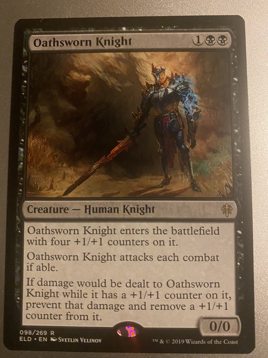 Magic: The Gathering - Oathsworn Knight (Extended Art) - Single Card From Throne Of Eldraine Set