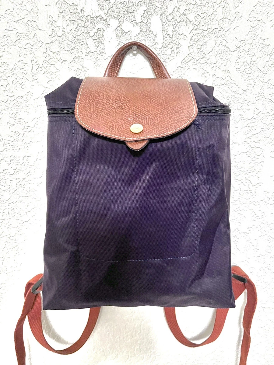 Longchamp Le Pliage Nylon Foldable Backpack Bilberry Purple