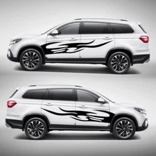 4pcs Car Hood Body Side Decor Trim Stripe Graphics Self-adhesive Decal Sticker