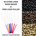 3mm Silicone Nano Beads Rings Nano Tip Hair Extensions 125/250/500 FREE Looper