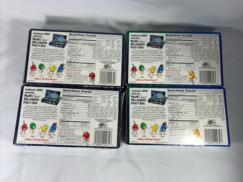 M & M's Millennium Limited Series Set Of 4 Party Boxes 2000 Confetti Colored - Picture 3 of 6