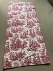 Custom Made French Toile De Jouys Red & Cream Curtain Panel Fully Lined 103X89