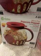 Ecolution Micro-Pop 3 Quart Microwave Popcorn Popper - Red