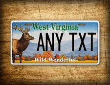 Personalized West Virginia Wild Wonderful License Plate ANY TEXT 6x12 Custom
