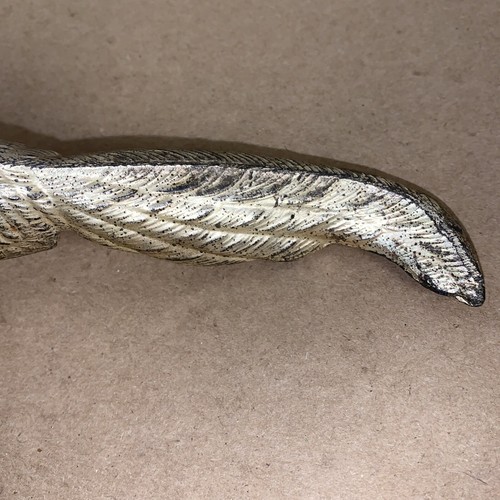 Vintage Set Of Silverplate Pheasent Salt & Pepper, USA 6" long. Please See Pics - Picture 6 of 20