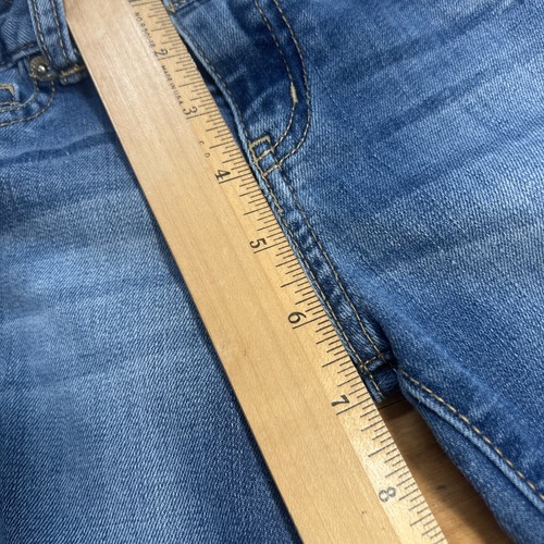 Cherokee Denim Kids Girls Size 4T Blue Jeans 5 Pocket Zip Up Skinny Belt loops - Picture 5 of 9