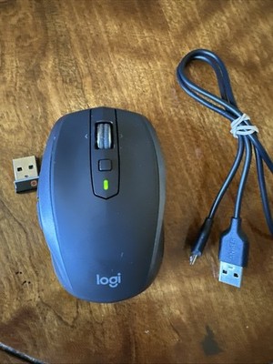 Logitech MX Anywhere 2S Wireless Bluetooth Mouse + Receiver & Charging Cable