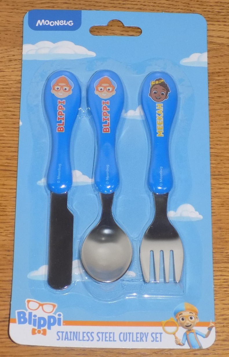 Blippi Stainless Steel 3 Piece Cutlery Set - BRAND NEW