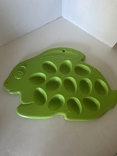 Vintage NEW Green  Bunny  Deviled Egg Tray