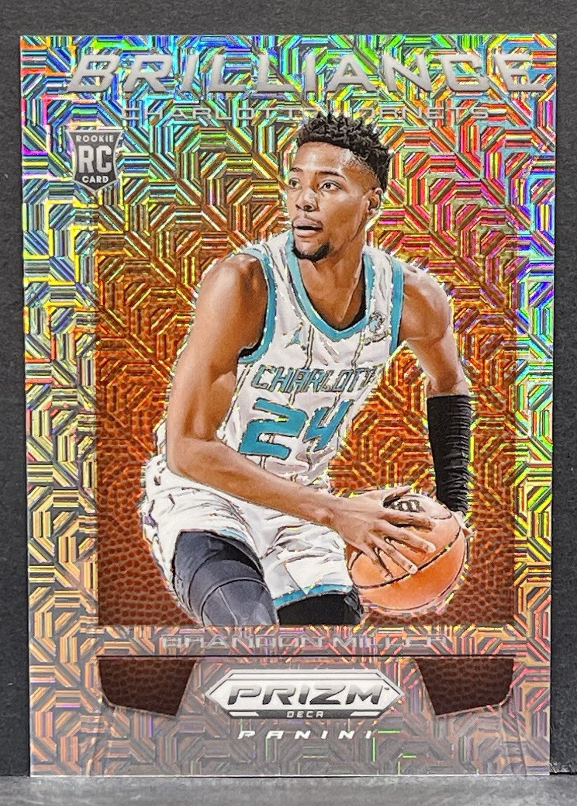 2023 Panini Prizm Deca Brandon Miller Rookie Brilliance Mojo Prizm /25 RC
