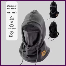 Winter Warm Hat with Mask and Neck Warmer 3-in-1 Windproof Balaclava for Men
