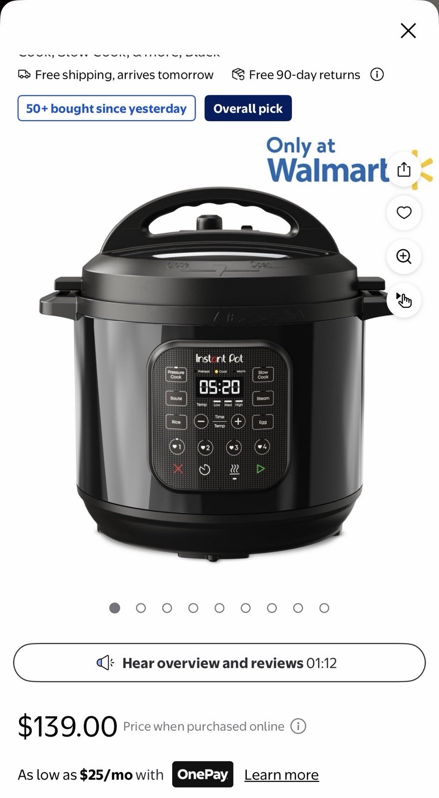 Instant Pot RIO Chef Series 8Qt Multi-Cooker Electric Pressu