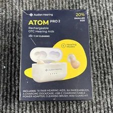 Audien ATOM PRO 2 Wireless Rechargeable OTC Hearing Aids... - New
