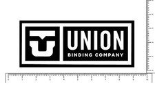 Union Bindings Snowboard Outdoor Die Cut Sticker Decal 9.5" x 3.75"