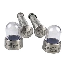 Vintage Baby Birth Certificate Holder Tube Pewter Tone Nursery Keepsake