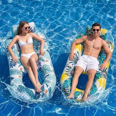 2 Pack Pool Floats Adult Heavy Duty-Adult Pool Float Lounger with Cup Holders, B