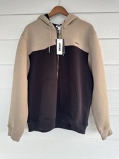 DKNY Sherpa Lined Full Zip Hoodie Men  s Size L NWT Colorblock 98.50
